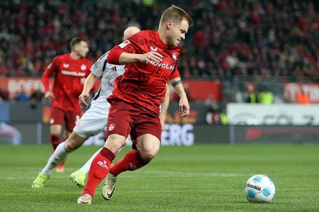 29.03.2025, xrekx, Fussball 2.Bundesliga, 1.FC Kaiserslautern - Fortuna Duesseldorf v.l. Jean Zimmer (1.FC Kaiserslautern) (DFL DFB REGULATIONS PROHIBIT ANY USE OF PHOTOGRAPHS as IMAGE SEQUENCES and or QUASI-VIDEO) Kaiserslautern