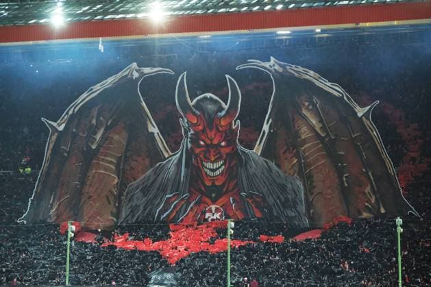 Fussball - 2. Bundesliga - Saison 2024 25 1. FC Kaiserslautern 29.03.2025 Fritz-Walter-Stadion 1. FC Kaiserslautern (fck) - Fortuna Düsseldorf (dus) 3:1 Choreografie der FCK-Fans 1. FC Kaiserslautern