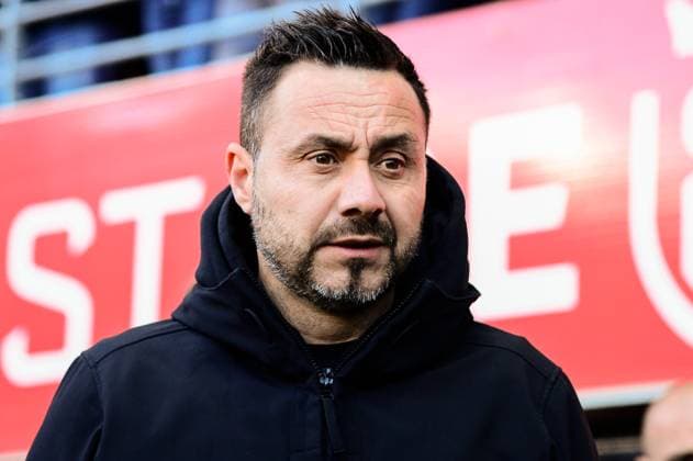 FOOTBALL : Reims vs Marseille - Ligue 1 - 29 03 2025 Roberto De Zerbi ( coach Olympique Marseille ) headshot during the Ligue 1 match between Stade de Reims and Olympique de Marseille at Stade Auguste Delaune on March 29, 2025 in Reims, France. ( Photo by Dante Badano PsnewZ ) - ReimsFrance  Copyright: xDantexBadanox