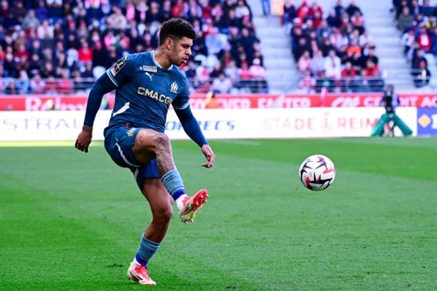 FOOTBALL : Reims vs Marseille - Ligue 1 - 29 03 2025 LUIS HENRIQUE ( 44 - Olympique Marseille ) during the Ligue 1 match between Stade de Reims and Olympique de Marseille at Stade Auguste Delaune on March 29, 2025 in Reims, France. ( Photo by Dante Badano PsnewZ ) - ReimsFrance  Copyright: xDantexBadanox