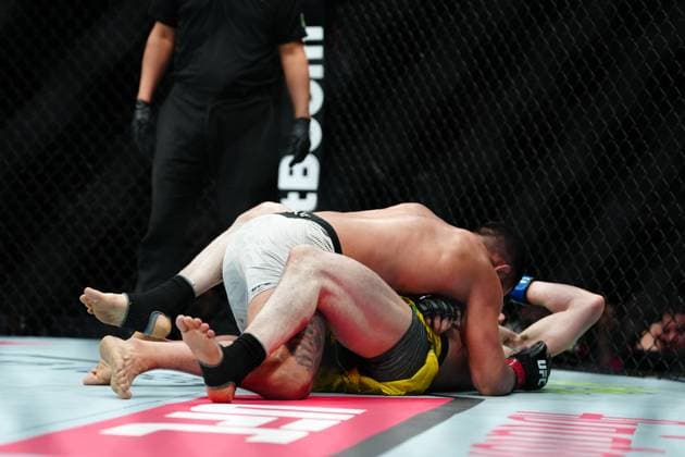 UFC Fight Night - Moreno vs Erceg MEXICO CITY, MEXICO - MARCH 29: Christian Rodriguez and Melquizael Costa meet in the octagon for a 3-round bout at UFC Fight Night - Moreno vs Erceg at Arena CDMX on March 29, 2025 in Mexico City, Mexico (Photo by Louis Grasse PxImages) Mexico City, Mexico Arena CDMX LAS VEGAS, NV United States Copyright: xLouisxGrassex