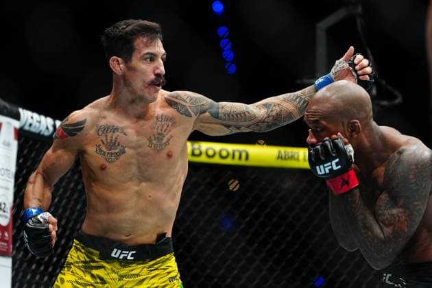 March 29, 2025, Mexico City, Mexico, Las Vegas, Nv, United States: Jamall Emmers and Gabriel Miranda meet in the octagon for a 3-round bout at UFC Fight Night - Moreno vs Erceg at Arena CDMX on March 29, 2025 in Mexico City, Mexico ( PxImages) Mexico City, Mexico United States - ZUMAp175 20250329_zsa_p175_395 Copyright: xLouisxGrassex