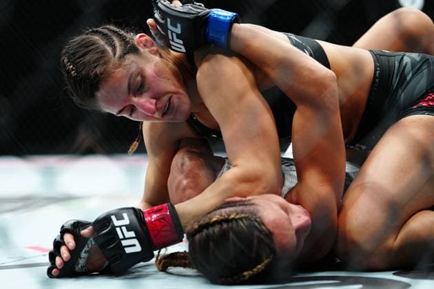 March 29, 2025, Mexico City, Mexico, Las Vegas, Nv, United States: Loopy Godinez and Julia Polastri meet in the octagon for a 3-round bout at UFC Fight Night - Moreno vs Erceg at Arena CDMX on March 29, 2025 in Mexico City, Mexico ( PxImages) Mexico City, Mexico United States - ZUMAp175 20250329_zsa_p175_343 Copyright: xLouisxGrassex