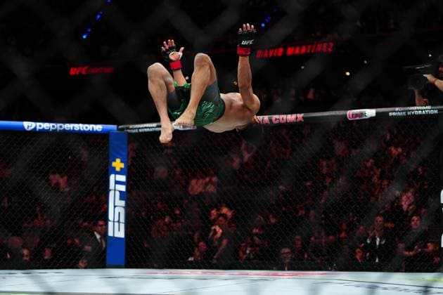 March 29, 2025, Mexico City, Mexico, Las Vegas, Nv, United States: David Martinez and Saimon Oliveira meet in the octagon for a 3-round bout at UFC Fight Night - Moreno vs Erceg at Arena CDMX on March 29, 2025 in Mexico City, Mexico ( PxImages) Mexico City, Mexico United States - ZUMAp175 20250329_zsa_p175_462 Copyright: xLouisxGrassex