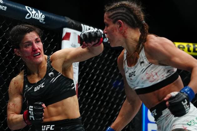 March 29, 2025, Mexico City, Mexico, Las Vegas, Nv, United States: Loopy Godinez and Julia Polastri meet in the octagon for a 3-round bout at UFC Fight Night - Moreno vs Erceg at Arena CDMX on March 29, 2025 in Mexico City, Mexico ( PxImages) Mexico City, Mexico United States - ZUMAp175 20250329_zsa_p175_165 Copyright: xLouisxGrassex
