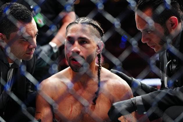 March 29, 2025, Mexico City, Mexico, Las Vegas, Nv, United States: Edgar Chairez and CJ Vergara meet in the octagon for a 3-round bout at UFC Fight Night - Moreno vs Erceg at Arena CDMX on March 29, 2025 in Mexico City, Mexico ( PxImages) Mexico City, Mexico United States - ZUMAp175 20250329_zsa_p175_507 Copyright: xLouisxGrassex