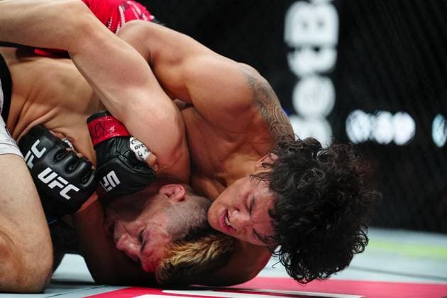 March 29, 2025, Mexico City, Mexico, Las Vegas, Nv, United States: Raul Rosas Jr. and Vince Morales meet in the octagon for a 3-round bout at UFC Fight Night - Moreno vs Erceg at Arena CDMX on March 29, 2025 in Mexico City, Mexico ( PxImages) Mexico City, Mexico United States - ZUMAp175 20250329_zsa_p175_535 Copyright: xLouisxGrassex