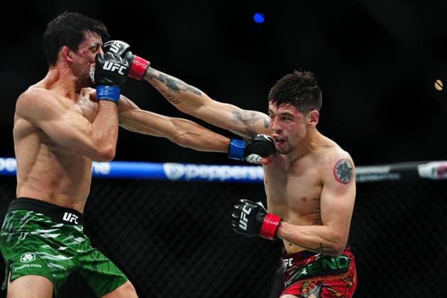 March 29, 2025, Mexico City, Mexico, Las Vegas, Nv, United States: Brandon Moreno and Steve Erceg meet in the octagon for a 5-round bout at UFC Fight Night - Moreno vs Erceg at Arena CDMX on March 29, 2025 in Mexico City, Mexico ( PxImages) Mexico City, Mexico United States - ZUMAp175 20250329_zsa_p175_649 Copyright: xLouisxGrassex