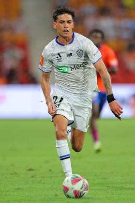 Brisbane, Australia, March 30 2025: Logan Rogerson (27 Auckland FC) in action running with the ball during the Isuzu Ute A League match between Brisbane Roar and Auckland FC at the Suncorp Stadium in Brisbane, Australia Matthew Starling (Promediapix SPP)  Copyright: xPromediapixx xSPPx spp-en-PrSp-BRS-AUK_30MAR25_0241