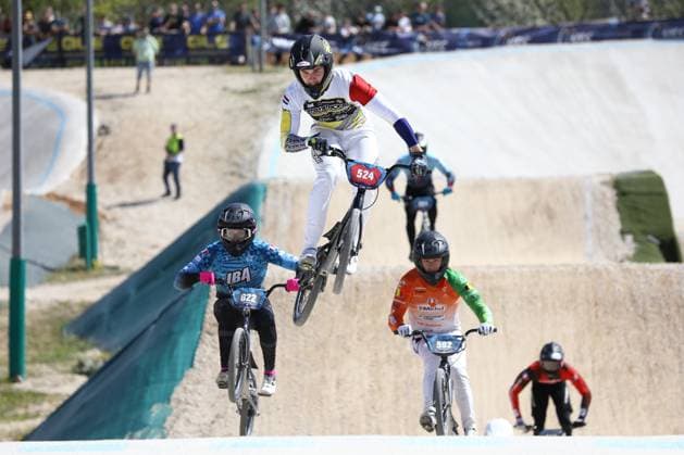 March 30, 2025, Verona, Veneto, Italy: CASPER PIPERS of Netherlands in the Men U23 semifinal of the UEC BMX European Cup Round 2 in Verona, Italy Verona Italy - ZUMAc179 20250330_zep_c179_087 Copyright: xMickaelxChavetx