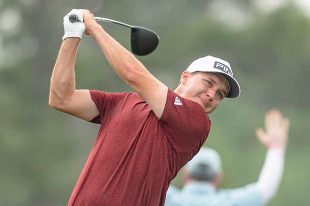 March 30, 2025, Houston, Texas, USA: MATT MCCARTY (USA) tees off the 10th hole during the final round of the 2025 Texas Children s Houston Open at Memorial Park Golf Course in Houston, Texas, on March 30, 2025. Houston USA - ZUMAp213 20250330_znp_p213_022 Copyright: xLynnxPenningtonx