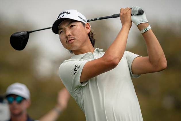 March 30, 2025, Houston, Texas, USA: MIN WOO LEE (AUS) tees off the 1st hole during the final round of the 2025 Texas Children s Houston Open at Memorial Park Golf Course. Houston USA - ZUMAp213 20250330_znp_p213_053 Copyright: xLynnxPenningtonx