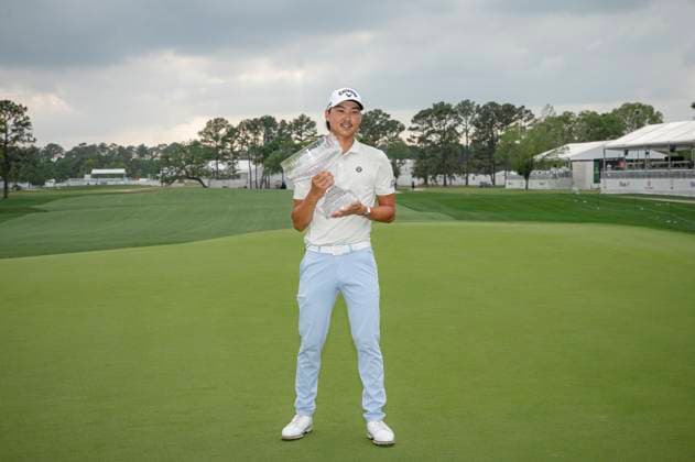 March 30, 2025, Houston, Texas, USA: MIN WOO LEE (USA) wins with a score of -20 at the 2025 Texas Children s Houston Open at Memorial Park Golf Course in Houston, Texas, on March 30, 2025, securing his first PGA, Golf Herren victory. Houston USA - ZUMAp213 20250330_znp_p213_089 Copyright: xLynnxPenningtonx