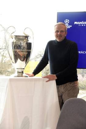 Dietmar Hamann UEFA-Botschafter FC-Bayern-Legende Muenchen 01.04.2025 Coubertin im Olympiapark, Am 28. 05.2025 startet das Champions Festival im Olympiapark und das Highlight des Rahmenprogramms rund um das Finale der UEFA Champions League 2025 am 31. Mai in Muenchen.