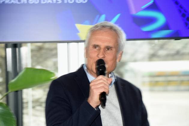 Klaus Cyron Organisator Rahmenprogramm Muenchen 01.04.2025 Coubertin im Olympiapark, Am 28. 05.2025 startet das Champions Festival im Olympiapark und das Highlight des Rahmenprogramms rund um das Finale der UEFA Champions League 2025 am 31. Mai in Muenchen.