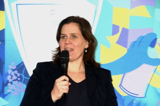 Verena Dietl Buergermeisterin Muenchen 01.04.2025 Coubertin im Olympiapark, Am 28. 05.2025 startet das Champions Festival im Olympiapark und das Highlight des Rahmenprogramms rund um das Finale der UEFA Champions League 2025 am 31. Mai in Muenchen.