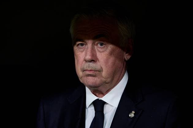 Real Madrid head coach Carlo Ancelotti Real Madrid v Real Sociedad, Copa del Rey, Football, Santiago Bernabu Stadium, Madrid, Spain - 01 Apr 2025 EDITORIAL USE ONLY No use with unauthorised audio, video, data, fixture lists, club league logos or live services. Online in-match use limited to 120 images, no video emulation. No use in betting, games or single club league player publications. Copyright: xRubenxAlbarran Shutterstockx 15233116gr
