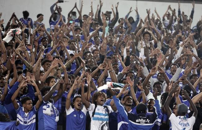 CAF Champions League - Quarter Final - First Leg - Al Ahly vs Al Hilal Omdurman Al Hilal Omdurman fans cheer before during the CAF Champions League Quarter Final First Leg match between Al Ahly vs Al Hilal Omdurman, in Cairo, Egypt,April 01 2025. Cairo Egypt Copyright: xMatrixxImagesx xKhaledxElfiqix 