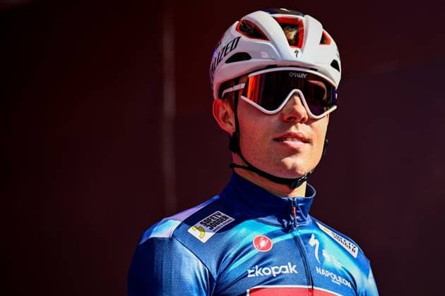Danish Casper Pedersen of Soudal Quick-Step pictured at the start of the men elite race of the Dwars Door Vlaanderen cycling event, 184,2km from Roeselare to Waregem, Wednesday 02 April 2025. DIRKxWAEM  x118228951x