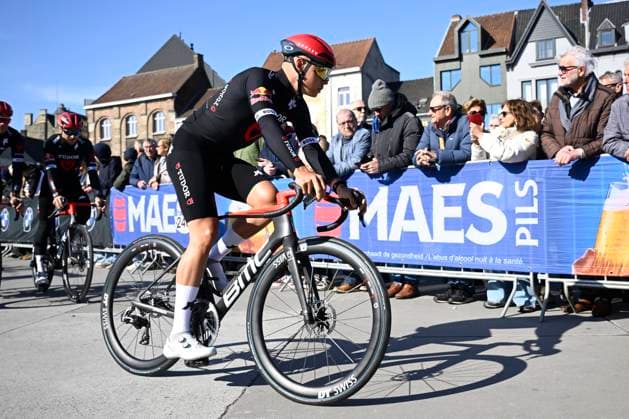 Dwars door Vlaanderen 2025 - Men Elite WAREGEM, BELGIUM - APRIL 02 : Mayrhofer Marius (AUT) of Tudor Pro Cycling Team pictured during the 79th edition of the UCI World Tour Dwars door Vlaanderen Men Elite cycling race with start in Roeselare and finish in Waregem after 184,2 km on April 2, 2025 in Waregem, Belgium, 02 04 2025 ( motor drive Kenny Verfaillie - Waregem Belgium  Copyright: xPeterxDexVoechtx