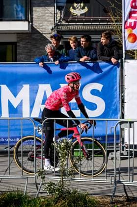 Australian Harrison William Sweeny of EF Education-EasyPost pictured at the start of the men elite race of the Dwars Door Vlaanderen cycling event, 184,2km from Roeselare to Waregem, Wednesday 02 April 2025. DIRKxWAEM  x118230976x
