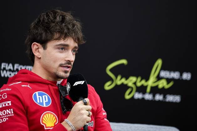 F1 - JAPANESE GRAND PRIX 2025 LECLERC Charles (mco), Scuderia Ferrari SF-25, portrait press conference, PK, Pressekonferenz during the Formula 1 Lenovo Japanese Grand Prix 2025, 3rd round of the 2025 FIA Formula One World Championship, WM, Weltmeisterschaft from April 4 to 6, 2025 on the Suzuka Circuit, in Suzuka, Japan - SuzukaJapan Copyright: xEricxAlonsox