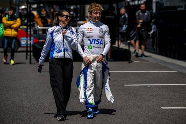 SUZUKA, JAPAN: Liam Lawson, racing for the Racing Bulls team during the 2025 Formula 1 Japanese Grand Prix at the Suzuka International Racing Course in Suzuka, Japan