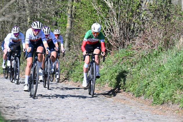 03-04-2025 Allenamento Tour Des Flandres 2025; 2025, Uae - Adq; Longo Borghini, Elisa; Koppenberg; 