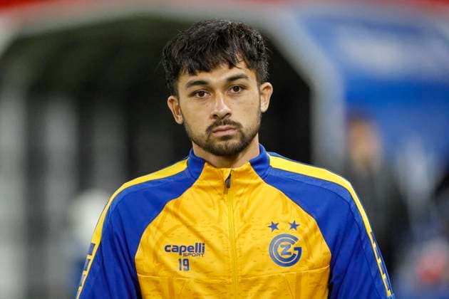Mathieu Choiniere (Grasshopper Club Zürich, 19) , Schweiz, Fussball, Super League, 30.Spieltag, 2024 2025, FC Basel 1893 vs. Grasshopper Club Zürich, 03.04.2025, Sankt Jakob Park, Basel, Schweiz Basel Sankt Jakob Park Kanton Basel Stadt Schweiz *** Mathieu Choiniere Grasshopper Club Zurich, 19 , Switzerland, Football, Super League, Matchday 30, 2024 2025, FC Basel 1893 vs Grasshopper Club Zurich, 03 04 2025, Sankt Jakob Park, Basel, Switzerland Basel Sankt Jakob Park Canton Basel City Switzerland Copyright: xGrantxHubbsx