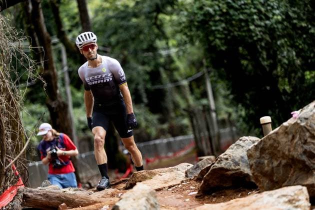 Whoop UCI Mountain Bike World Series ARAXÁ, MG - 03.04.2025: WHOOP UCI MOUNTAIN BIKE WORLD SERIES - Nino Schurter on the first day of training for the Araxá edition, in Minas Gerais, of the Whoop UCI Mountain Bike World Series 2025. (Photo: Gabriel Lima Fotoarena) x2716061x  GabrielxLima