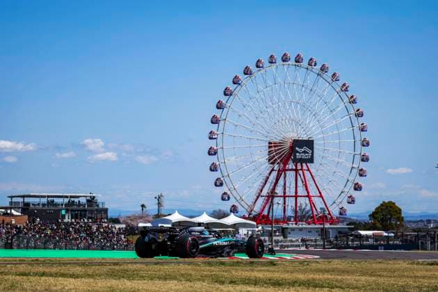 F1 - JAPANESE GRAND PRIX 2025 63 RUSSELL George (gbr), Mercedes AMG F1 Team W16, action during the Formula 1 Lenovo Japanese Grand Prix 2025, 3rd round of the 2025 FIA Formula One World Championship, WM, Weltmeisterschaft from April 4 to 6, 2025 on the Suzuka Circuit, in Suzuka, Japan - SuzukaJapan  Copyright: xFLORENTxGOODENx