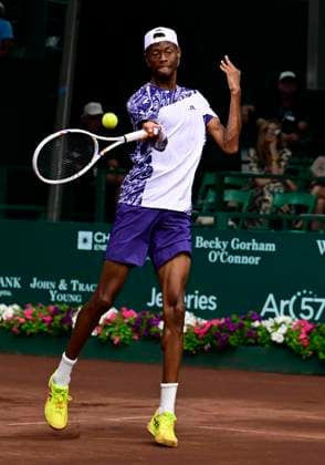 April 3, 2025, Houston, Tx, United States of America: CHRISTOPHER EUBANKS in the tennis match between Kei Nishikori (JPN) and Christopher Eubanks (USA) during U.S. Men s Clay Court Championships on April 3, 2025 at the River Oaks Country Club in Houston, Texas. Houston United States of America - ZUMAw132 0809032265st Copyright: xTomxWalkox