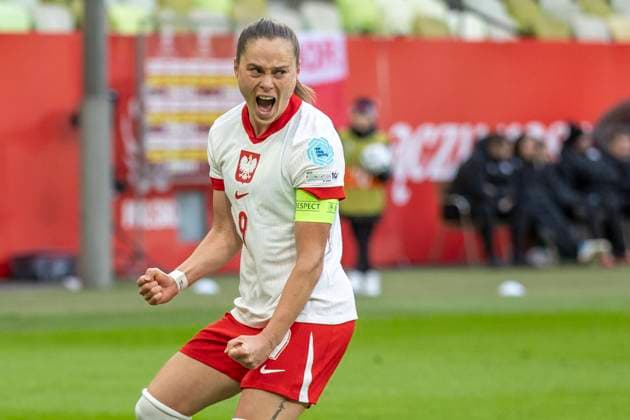 Sport Bilder des Tages Poland v Bosnia and Herzogovina - UEFA Womens Nation s League Ewa Pajor celebrates scoring a goal during the UEFA Womens Nation s League match Poland v Bosnia and Herzegovina - UEFA Womens Nation s League , Gdansk Stadium in Gdansk,Poland, on April 4, 2025 Gdansk Poland  Copyright: xAndrzejxIwanczukx originalFilename:iwanczuk-polandvb250404_np3ab.jpg