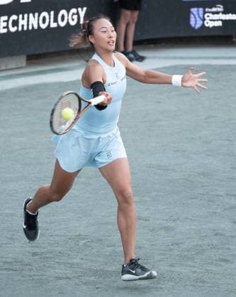 TENNIS 2025: Credit One Charleston Open APRIL 04 April 4, 2025: Qinwen Zheng (CHN) loses to Ekaterina Alexandrova (RUS) 6-1, 6-4, at the Credit One Charleston Open being played at Credit One Staduim in Charleston, South Carolina, {USA} Ã‚ÂLeslie Billman Tennisclix (Credit Image: Â Leslie Billman Cal Media) Charleston South Carolina USA EDITORIAL USE ONLY Copyright: xx ZUMA-20250404_zma_c04_025.jpg LesliexBillmanx csmphotothree372609