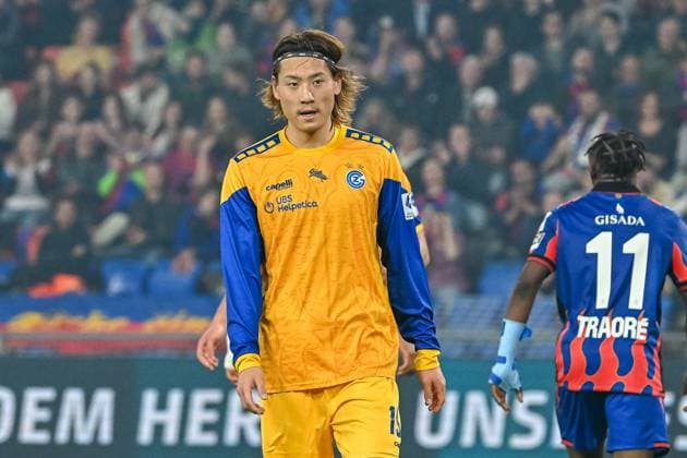 Ayumu Seko (Grasshopper Club Zuerich, 15) SUI, FC Basel - Grasshoppers Zuerich, Fussball, Swiss Super League, 30. Spieltag, Saison 2024 2025, 03.04.2025 SUI, FC Basel - Grasshoppers Zuerich, Fussball, Swiss Super League, 30. Spieltag, Saison 2024 2025, 03.04.2025 Basel *** Ayumu Seko Grasshopper Club Zuerich, 15 SUI, FC Basel Grasshoppers Zuerich, Football, Swiss Super League, Matchday 30, Season 2024 2025, 03 04 2025 SUI, FC Basel Grasshoppers Zuerich, Football, Swiss Super League, Matchday 30, Season 2024 2025, 03 04 2025 Basel Copyright: xEibner-Pressefoto ThomasxHessx EP_THS