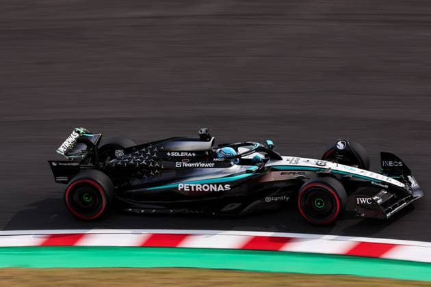 F1 - JAPANESE GRAND PRIX 2025 63 RUSSELL George (gbr), Mercedes AMG F1 Team W16, action during the Formula 1 Lenovo Japanese Grand Prix 2025, 3rd round of the 2025 FIA Formula One World Championship, WM, Weltmeisterschaft from April 4 to 6, 2025 on the Suzuka Circuit, in Suzuka, Japan - SuzukaJapan  Copyright: xEricxAlonsox