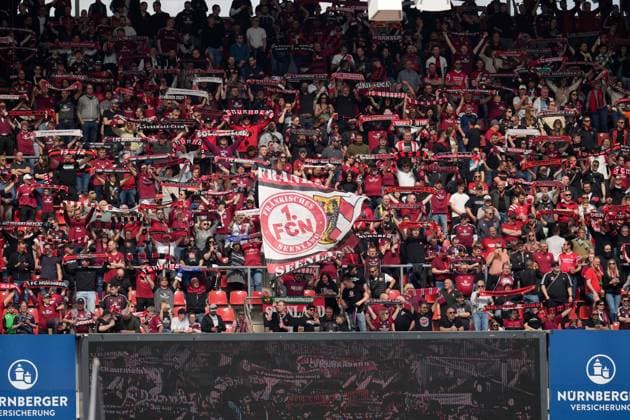 1.FC Nuernberg Fans GER, 1.FC Nuernberg vs Hamburger SV, 2. Bundesliga, 28. Spieltag, Saison 2024 2025, 05.04.2025 DFL REGULATIONS PROHIBIT ANY USE OF PHOTOGRAPHS AS IMAGE SEQUENCES AND OR QUASI-VIDEO GER, 1.FC Nuernberg vs Hamburger SV, 2. Bundesliga, 28. Spieltag, Saison 2024 2025, 05.04.2025 Nuernberg