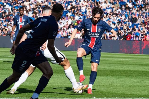 FOOTBALL Paris SG vs Angers SCO - Ligue 1 - JournÃ e 28 - 05 04 2025 Vitinha (Paris SG) ParisFrance  Copyright: xBaptistexAutissierx