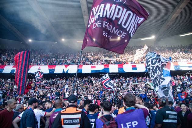 FOOTBALL Paris SG vs Angers SCO - Ligue 1 - JournÃ e 28 - 05 04 2025 Le Paris SG remporte son 13e Championnat de France dans son histoire ParisFrance  Copyright: xBaptistexAutissierx