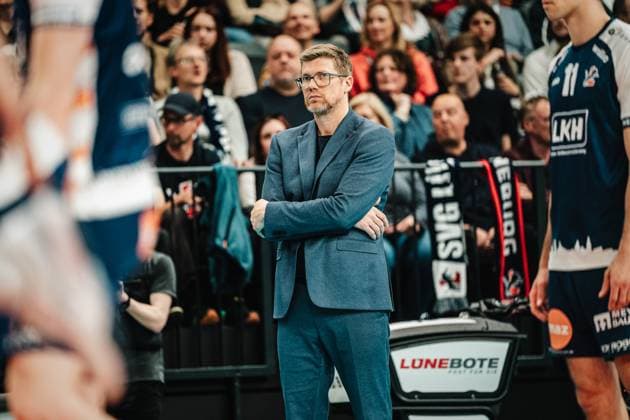 Volleyball Herren Saison 2024 2025 1. Volleyball Bundesliga Männer Halbfinale SVG Lüneburg vs. VfB Friedrichshafen 05.04.2025 Lüneburg LKH Arena Niedersachsen Deutschland