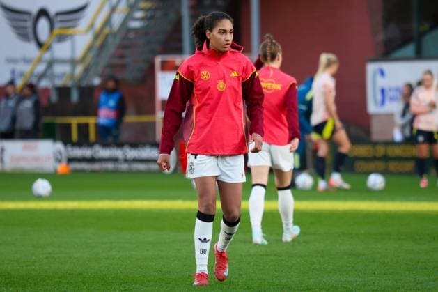 Dundee, Schottland 04. April 2025: UEFA Nations League Women - 2025 - Schottland vs. Deutschland Im Bild: Cora Zicai (Deutschland) CalForth Construction Arena at Tannadice Park Copyright: xFotostandx xFantinix