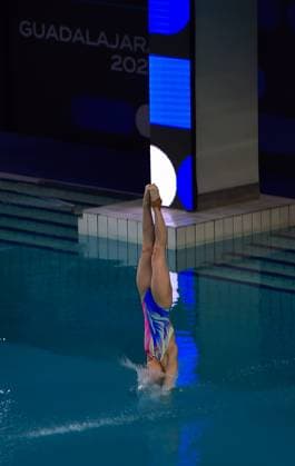 (250406) -- GUADALAJARA, April 6, 2025 -- Chen Yuxi of China competes during the women 10m platform final at the World Aquatics Diving World Cup 2025 in Guadalajara, Jalisco, Mexico, on April 5, 2025. (Photo by Xinhua) (SP)MEXICO-JALISCO-GUADALAJARA-DIVING-WORLD CUP-WOMEN S 10M PLATFORM-FINAL AlejandroxAcosta 