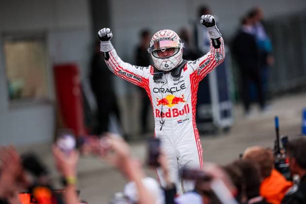 F1 - JAPANESE GRAND PRIX 2025 VERSTAPPEN Max (ned), Red Bull Racing RB21, portrait celebration during the Formula 1 Lenovo Japanese Grand Prix 2025, 3rd round of the 2025 FIA Formula One World Championship, WM, Weltmeisterschaft from April 4 to 6, 2025 on the Suzuka Circuit, in Suzuka, Japan - SuzukaJapan  Copyright: xEricxAlonsox