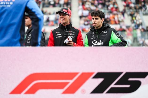F1 Grand Prix Of Japan Oliver Bearman of Great Britain and the MoneyGram Haas F1 Team and Gabriel Bortoleto of Brazil and the Stake F1 Team Kick Sauber look on before the F1 Grand Prix of Japan at Suzuka Circuit in Suzuka, Japan, on April 6, 2025. Suzuka Mie Japan  Copyright: xPaddockerx originalFilename:paddocker-f1grandp250406_nplBJ.jpg