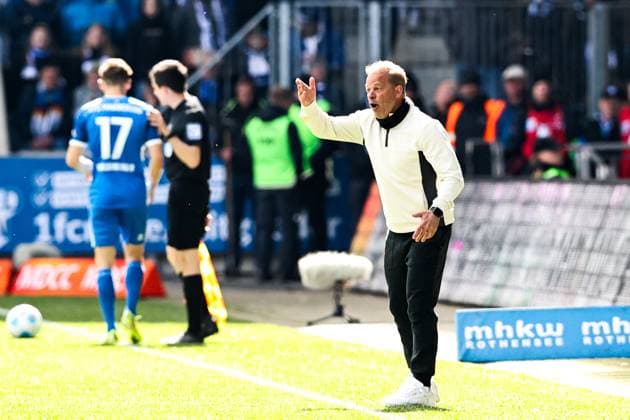 Trainer Markus Anfang (1. FC Kaiserslautern) - 2. Fußball Bundesliga Saison 2024-2025 1. FC Magdeburg vs. 1. FC Kaiserslautern in der Avnet Arena in Magdeburg - Fußball,Mann,Männer,Deutschland,06.04.2025