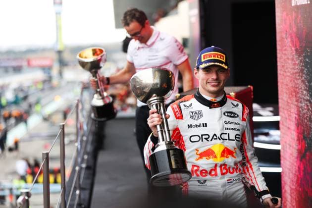 F1 - JAPANESE GRAND PRIX 2025 podium VERSTAPPEN Max (ned), Red Bull Racing RB21, portrait during the Formula 1 Lenovo Japanese Grand Prix 2025, 3rd round of the 2025 FIA Formula One World Championship, WM, Weltmeisterschaft from April 4 to 6, 2025 on the Suzuka Circuit, in Suzuka, Japan - SuzukaJapan  Copyright: xANTONINxVINCENTx