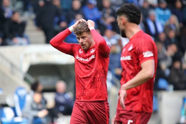 06.04.2025, xmohx, Fussball 2.Bundesliga, 1.FC Magdeburg - 1.FC Kaiserslautern v.l. Jan Elvedi (1. FC Kaiserslautern) Enttäuscht, traurig, frustriert (DFL DFB REGULATIONS PROHIBIT ANY USE OF PHOTOGRAPHS as IMAGE SEQUENCES and or QUASI-VIDEO) Magdeburg