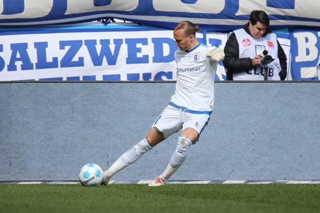 06.04.2025, xmohx, Fussball 2.Bundesliga, 1.FC Magdeburg - 1.FC Kaiserslautern v.l. Dominik Reimann (1.FC Magdeburg) (DFL DFB REGULATIONS PROHIBIT ANY USE OF PHOTOGRAPHS as IMAGE SEQUENCES and or QUASI-VIDEO) Magdeburg