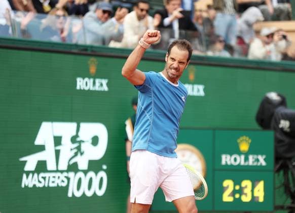 Qualifications Rolex MC Masters PHOTOPQR NICE MATIN Dylan Meiffret ; Monaco ; 06 04 2025 ; Deuxieme jour de qualifications au Rolex Monte-Carlo Masters. ICI : Richard Gasquet remporte son match contre Matteo-Arnaldi en en 3 sets et 2h34min Rolex Monte-Carlo Masters at Monte-Carlo Country Club on April 6, 2025 Monaco France  Copyright: xPHOTOPQR NICExMATIN MAXPPPxDylanxMeiffretx 20250406NIM5013 20250406NIM5013