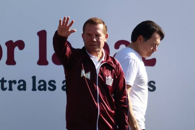 April 6, 2025, Mexico City, Ciudad de Mexico, Mexico: Boxing legend, Julio Cesar Chavez during the National Boxing Class at main square Zocalo. on April 6, 2025 in Mexico City, Mexico. Mexico City Mexico - ZUMAe321 20250406_zsa_e321_037 Copyright: xCarlosxSantiagox